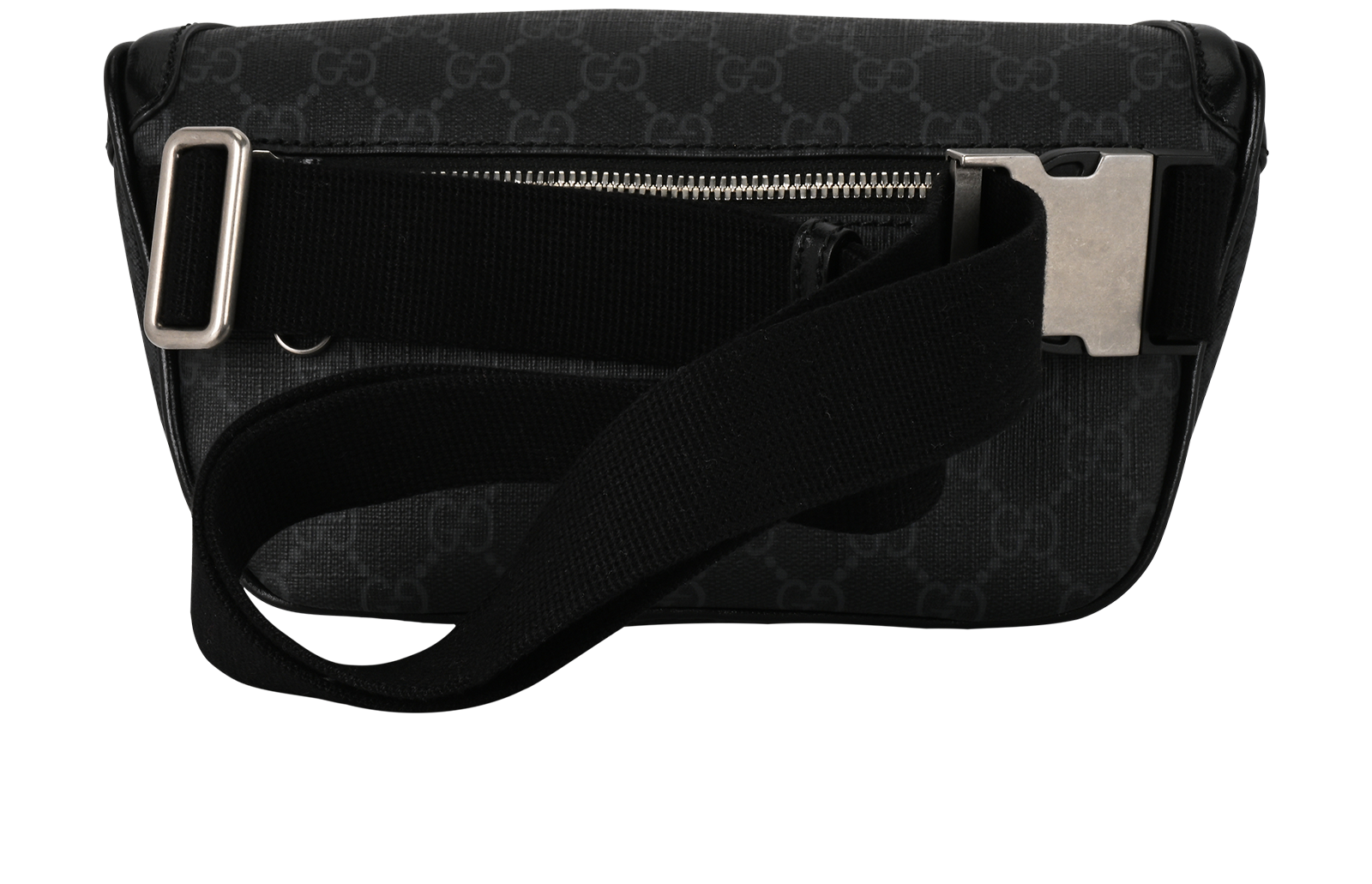 Belt Bag, &pound;550, Handbags, Black, Canvas/Leather, Back view